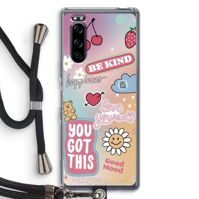 Positivity: Sony Xperia 5 Transparant Hoesje met koord
