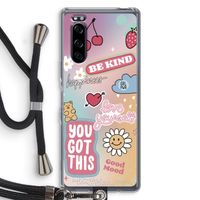 Positivity: Sony Xperia 5 Transparant Hoesje met koord