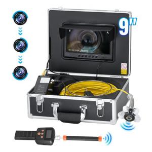 VEVOR leidingcamera 50m rioolcamera 9 inch HD inspectiecamera met 512 Hz locatie