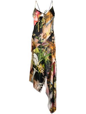 Monse robe asymétrique à imprimé graphique - Vert