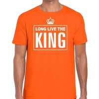 Long live the King Engelse tekst shirt oranje heren 2XL  -