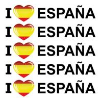 Sticker - 10x - I love Espana - 19 x 4 cm - Spanje - landenthema