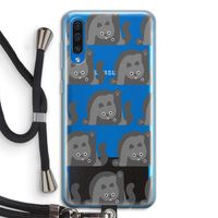 Cats: Samsung Galaxy A50 Transparant Hoesje met koord Cats: Samsung Galaxy A50 Transparant Hoesje met koord
