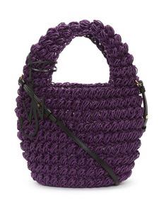 JW Anderson sac cabas Popcorn Basket - Violet