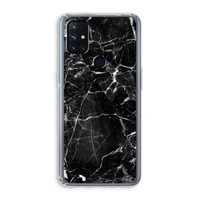 Zwart Marmer 2: OnePlus Nord N10 5G Transparant Hoesje