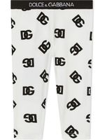 Dolce & Gabbana Kids legging à logo Interlock imprimé - Blanc - thumbnail