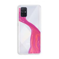 Paarse stroom: Galaxy A71 Transparant Hoesje