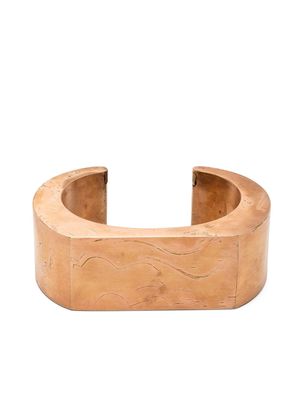 Parts of Four bracelet Crescent Plane 30 mm - Or