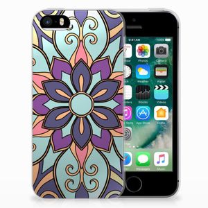 Apple iPhone SE | 5S TPU Case Purple Flower