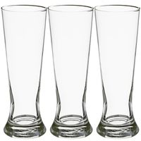 Set van 12x stuks bierglazen transparant 370 ml - 7 x 21 cm