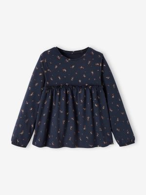 Shirtblouse met print voor meisjes marineblauw Shirtblouse met print voor meisjes marineblauw