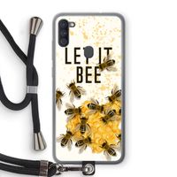 Let it bee: Samsung Galaxy A11 Transparant Hoesje met koord
