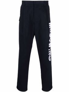 Moschino pantalon Symbols à coupe stretch - Bleu