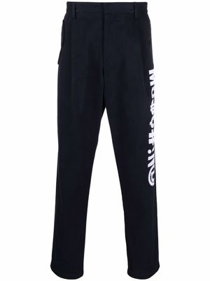 Moschino pantalon Symbols à coupe stretch - Bleu