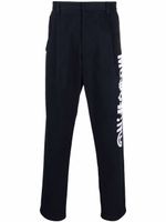 Moschino pantalon Symbols à coupe stretch - Bleu