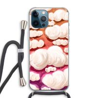 Katoen Wolken: iPhone 12 Pro Max Transparant Hoesje met koord