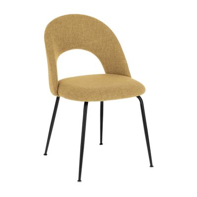 Kave Home Mahalia eetkamerstoel Mosterd