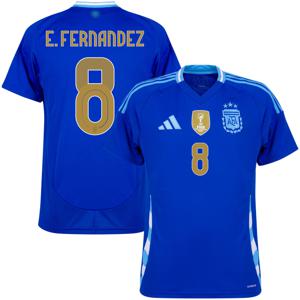 Argentinië Shirt Uit 2024-2025 + E. Fernandez 8
