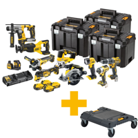 DeWALT DCK1012P4T Accu combiset 10-delig 18V XR 5.0Ah in TSTAK