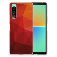 TPU Hoesje voor Sony Xperia 10 V Polygon Red TPU Hoesje voor Sony Xperia 10 V Polygon Red