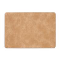 Placemats lederlook - 45 x 30 cm - lichtbruin - vegan leer - tafel onderleggers