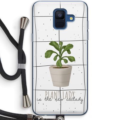 Kamerplant op vensterruit: Samsung Galaxy A6 (2018) Transparant Hoesje met koord