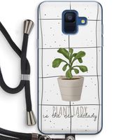 Kamerplant op vensterruit: Samsung Galaxy A6 (2018) Transparant Hoesje met koord
