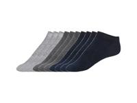 LIVERGY 10 paar sneakersokken (Grijs/donkerblauw, 39-42)