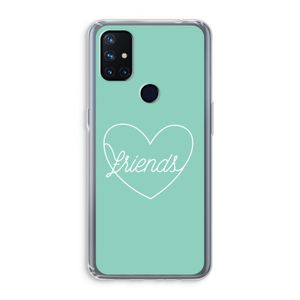 Friends heart pastel: OnePlus Nord N10 5G Transparant Hoesje