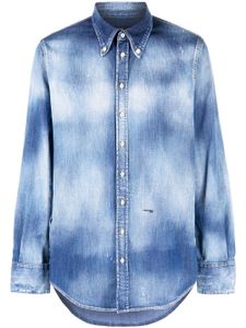 DSQUARED2 chemise en jean à imprimé tie-dye - Bleu