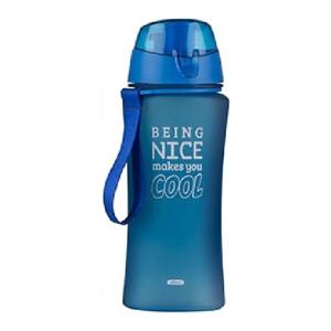 Drinkfles/waterfles Bidon - 480 ml - blauw - Sportfles - Herbruikbaar - Kunststof