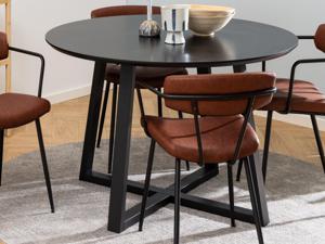 Ronde eettafel MELINA Ø120 cm zwart