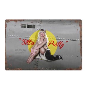 Sitt&apos;n Pretty Pin Up Zwaar Metalen Bord