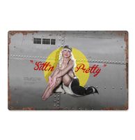 Sitt&apos;n Pretty Pin Up Zwaar Metalen Bord