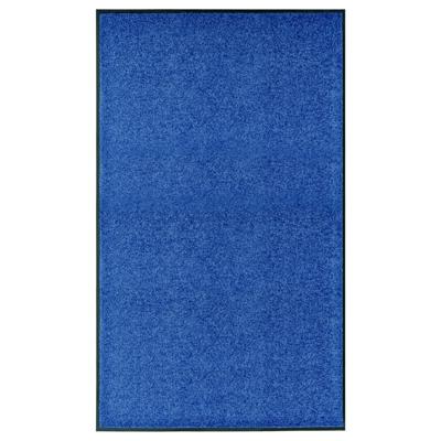 VidaXL Deurmat wasbaar 90x150 cm blauw