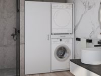 Kast WASHING 2 machines boven elkaar met kast 1 deur MEDIUM Kast WASHING 2 machines boven elkaar met kast 1 deur MEDIUM