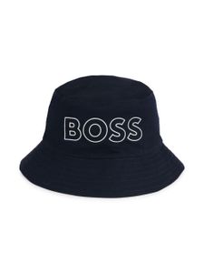 BOSS Kidswear bob réversible à logo imprimé - Bleu