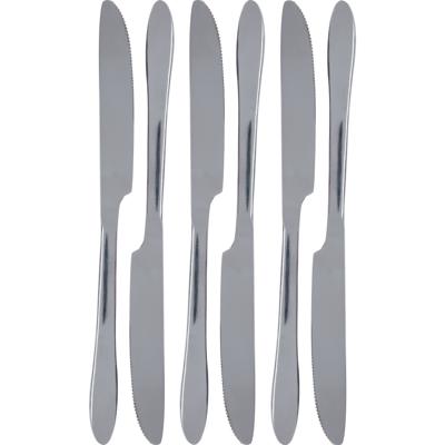 Excellent Houseware - 12x Messen tafelbestek - RVS - 23,5 cm - Tafel dekken - Bestek set - zilver