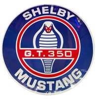 Shelby Mustang G.T. 350 Emaille Bord - 60 cm ø - thumbnail