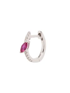 Roxanne First anneau en or blanc 14ct orné de diamants et de saphirs taillés en marquise - Argent