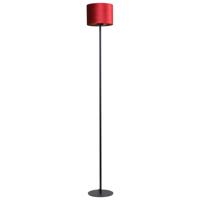 Masterlight Zwarte vloerlampVenus 150cm met retro rode lampenkap - 1470-05-03-130