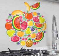 Sticker decoratie soorten fruit - thumbnail
