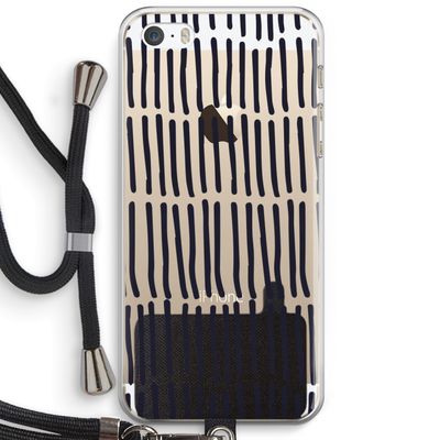 Moroccan stripes: iPhone 5 / 5S / SE Transparant Hoesje met koord
