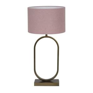 Light & Living Tafellamp Jamiri|Livigno - Ant, Brons|Roze - Ø30x67cm