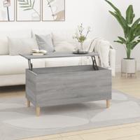 Salontafel 90x44,5x45 cm bewerkt hout grijs sonoma eikenkleurig