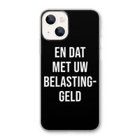 Belastinggeld - Zwart: iPhone 13 Transparant Hoesje