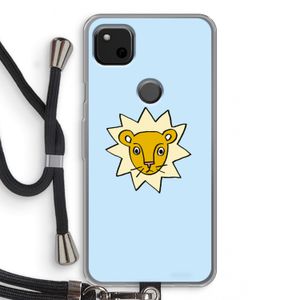 Kleine leeuw: Pixel 4a Transparant Hoesje met koord