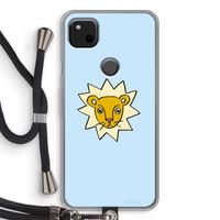 Kleine leeuw: Pixel 4a Transparant Hoesje met koord