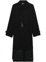 Black Comme Des Garçons manteau croisé en laine - Noir - thumbnail