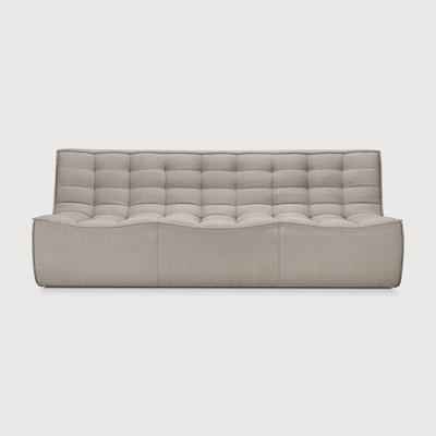 Ethnicraft Modulaire Bank 'N701' Eco, 3-zits, kleur Ecru